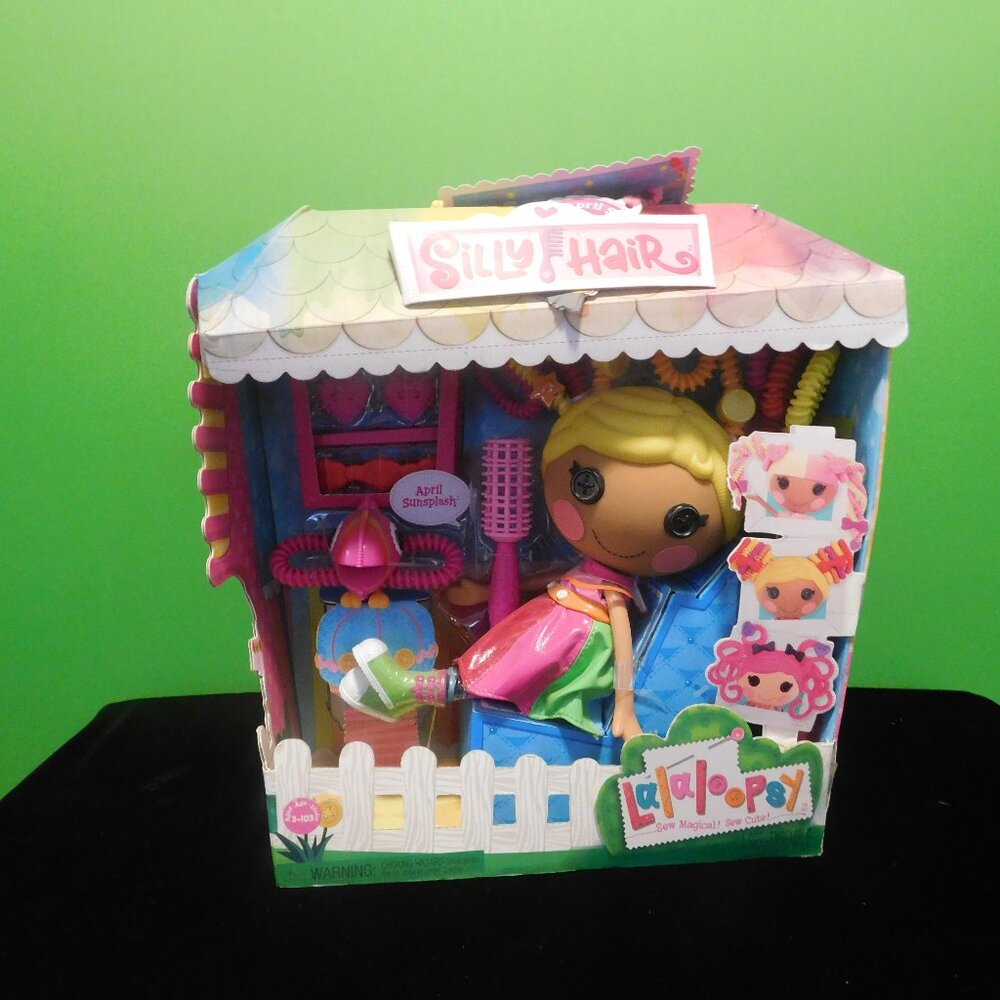 Lalaloopsy Silly Hair Doll - April Sunsplash with Pet Toucan, 13" rainbow hair